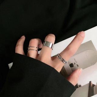 Temperament Retro Trend Chain Buckle Tail Ring Open Ring