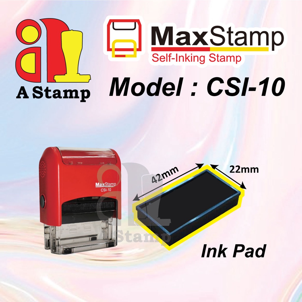 ตรายาง หมึกเอง - ประทับสูงสุด CSI-10 | 20 | 30 (SAME DAY SHIP)