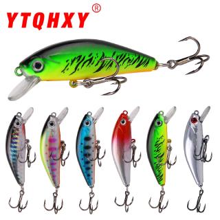 ตกปลาทะเลเหยื่อตกปลาล่ออาหารปลา 6Colors 5.5CM/6.7G Minnow Trembling Artificial Plastic Hard Bait With Sharp Treble Hook Sinking Bionic Bait Crankbait Wobblers 3D Eyes Swimbait  Sea Fishing Lures Outdoor Fishing Gear