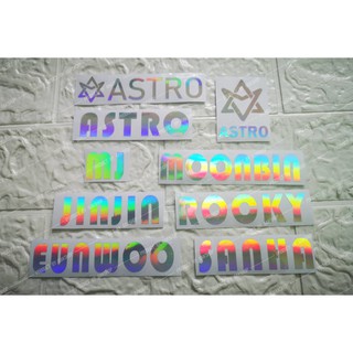 สติ๊กเกอร์โฮโลแกรม ASTRO ( มีชื่อเมมเบอร์  ชื่อวง )