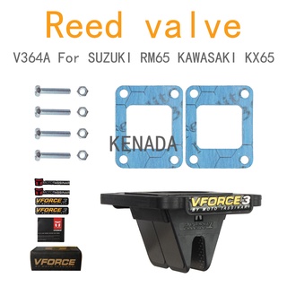 รถจักรยานยนต์ VFORCE V364A Reed Valve Kit สำหรับ SUZUKI RM65 KAWASAKI KX65 ทั้งหมดปีใหม่ Reeds Cage KX MX RM สำหรับ Motocross Dit Pit Bike