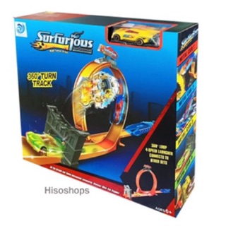 Surfurious 360 ํ Turn Track รางรถแข่ง Hot wheels รางรถแข่ง รถตีลังกา พร้อมรถ 1 คัน รุ่นใหม่