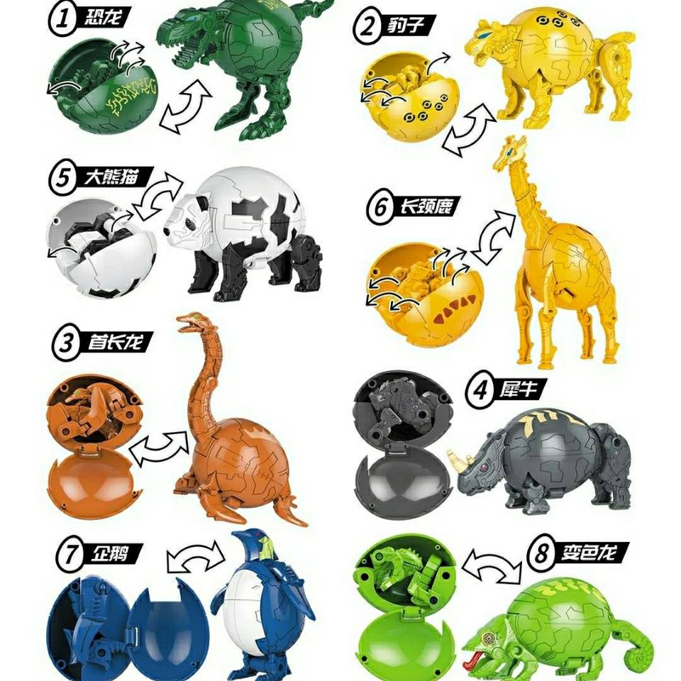 ของเล่น ของเล่นสัตว์  ของเล่นสำหรับสัตว์ เปลี่ยนรูปไดโนเสาร์เม้งสัตว์เลี้ยงไข่ของเล่นเด็กเม้งสัตว์เลี้ยงสัตว์ชุดใหญ่!
