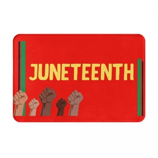 Juneteenth (3) พรมเช็ดเท้า ผ้าสักหลาด กันลื่น ดูดซับน้ํา แห้งเร็ว สําหรับห้องน้ํา 16x24 นิ้ว พร้อมส่ง