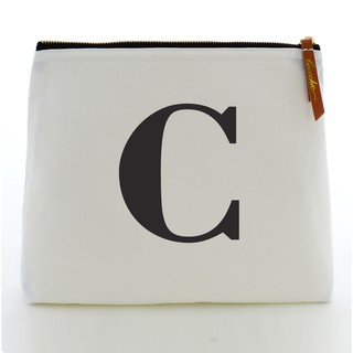 กระเป๋า ALPHABET MAKEUP BAGS LARGE WHITE “C”