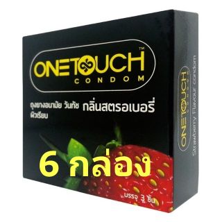 ถุงยางอนามัย​ One Touch strawberry  กล่อง 3 ชิ้น ( 6​ กล่อง)​