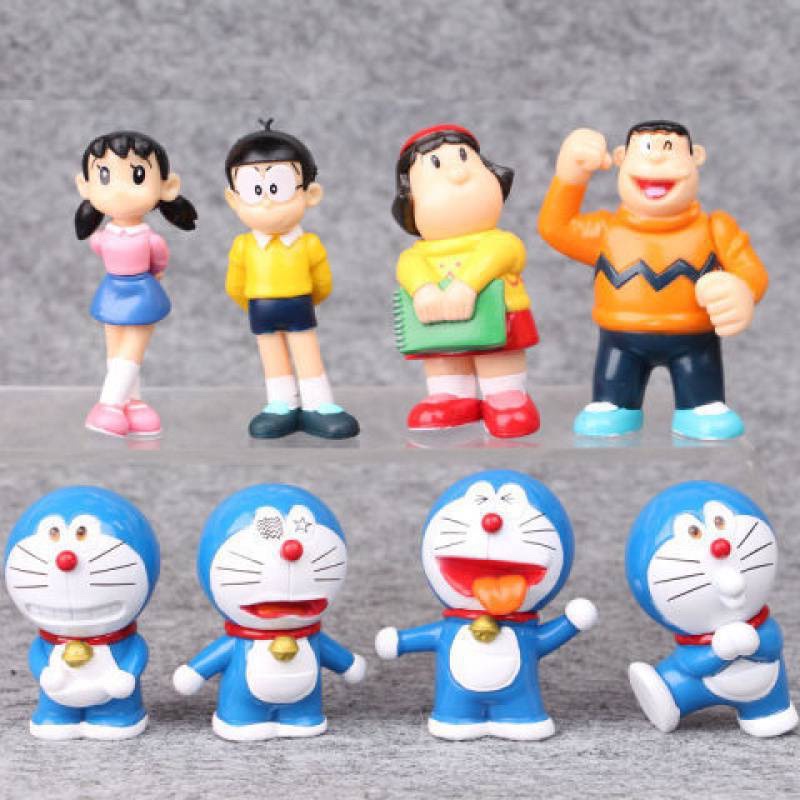 พร้อมส่งในไทย โมเดลโดเรม่อนและผองเพื่อน Doraemon เซ็ท 8 ตัว