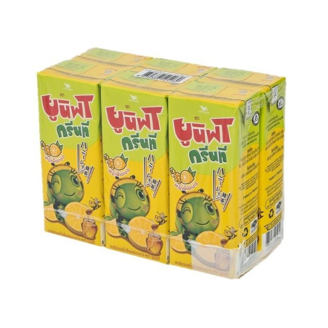 Unif ยูนิฟ ชาเขียว รสน้ำผึ้งมะนาว กรีนที ขนาด 250ml/กล่อง แพ็คละ6กล่อง ยกแพ็ค 6กล่อง Green Tea Honey