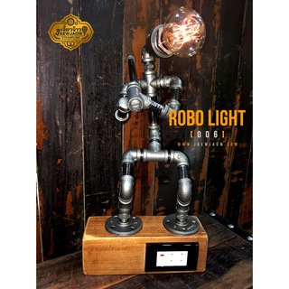 หุ่นยนต์เบสบอล baseball Robot Lighting โคมไฟหุ่นยนต์ โคมไฟวินเทจ โคมไฟโบราณ โคมไฟแฮนเมด Robot Lamp Vintage Style