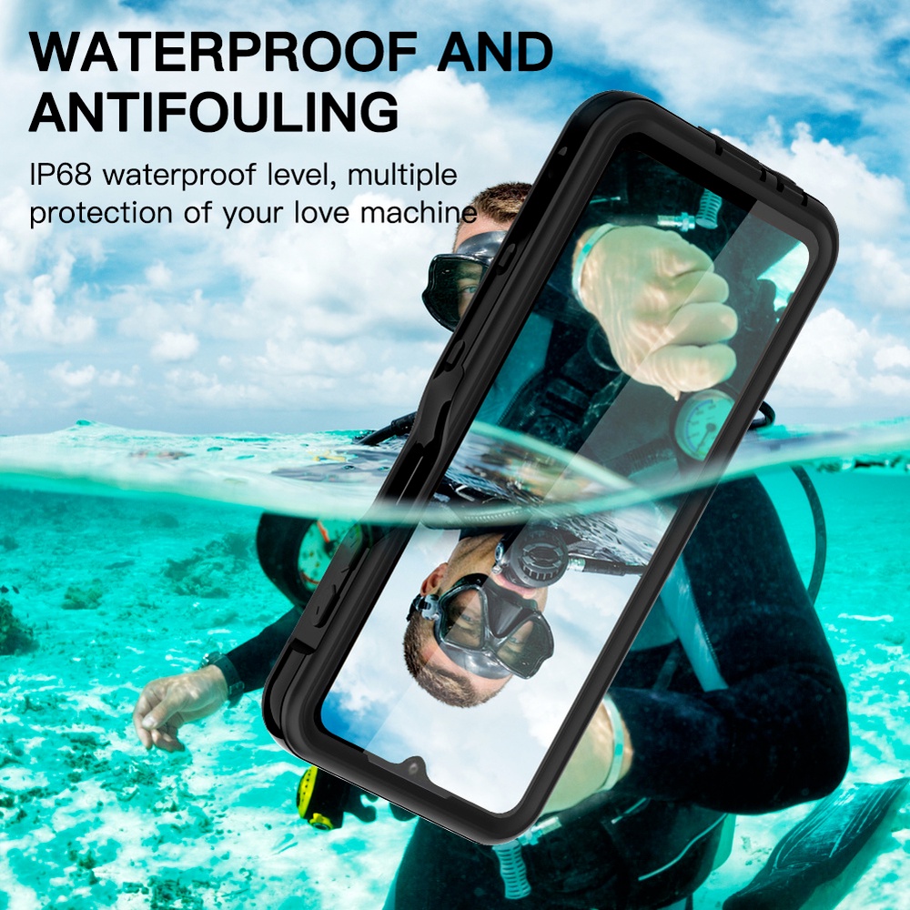 360 Full Body ป้องกันดําน้ําว่ายน้ํากันน้ําสําหรับ Samsung Galaxy S22 + S22 Ultra S20 S21 FE หมายเหตุ 8 9 20 10 Plus S10 5G S9 S10E A51 ซิลิโคนอ่อนนุ่ม Clear ฝาหลังใต้น้ํา S