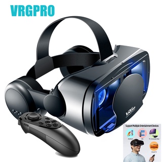 Vrgpro แว่นตา VR เสมือนจริง 3D พร้อมชุดหูฟัง สําหรับสมาร์ทโฟน 5 ถึง 7 นิ้ว 3D รองรับสายตาสั้น