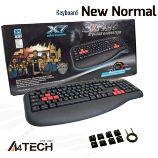 A4Tech G600, คีย์บอร์ดเล่นเกม 3X ที่รวดเร็ว PS / 2 (สีดำ)