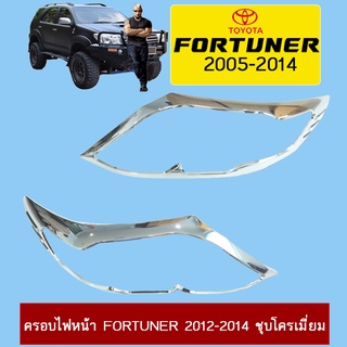 ครอบไฟหน้า Fortuner 2012-2014 ชุบโครเมี่ยม