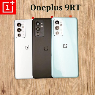 Oneplus 9RT ฝาครอบแบตเตอรี่กระจกด้านหลัง เคสแผงด้านหลัง แทนที่ด้วยเลนส์กล้อง + โลโก้