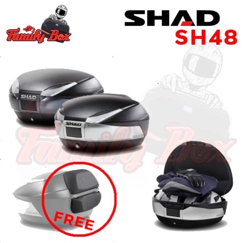 กล่องท้ายSHAD SH48 พร้อมเบาะพิงหลัง