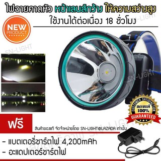 ไฟคาดหัว ไฟฉายคาดหัว ไฟฉายแรงสูง ไฟฉายเดินป่า รุ่น SN-S001 หลอดรุ่นใหม่ CREE XML-T6 (สีดำ)