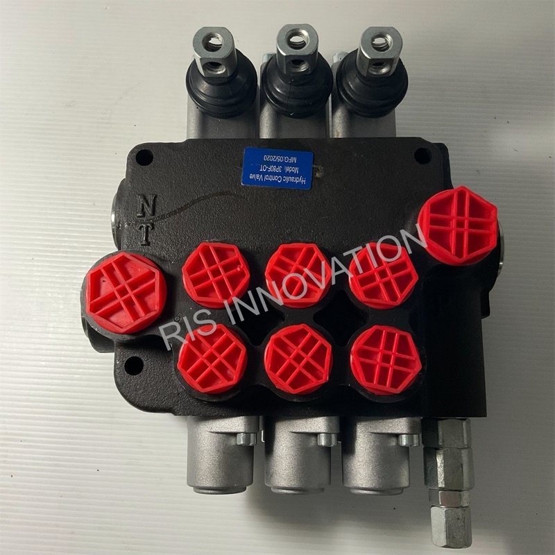 วาล์วควบคุมน้ำมันไฮดรอลิค 3 แกน (hydraulic control valve) รุ่น 3P80F-OT