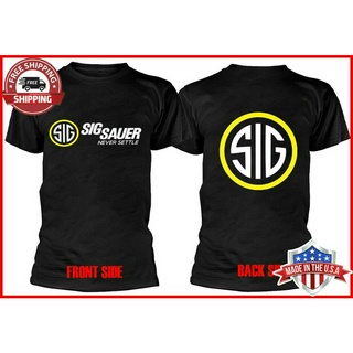 ใหม่จำกัด SIG Sauer LOGO Edition เสื้อยืด 2 ด้านเสื้อเต็มขนาด