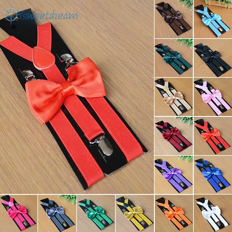 สายเอี๊ยมประดับโบว์สําหรับผู้ชาย Suspenders