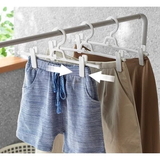 Omocha | (1 set 5 ชิ้น) Trouser clip hanger ไม้แขวนเสื้อ กางเกง ไม้หนีบกางเกง