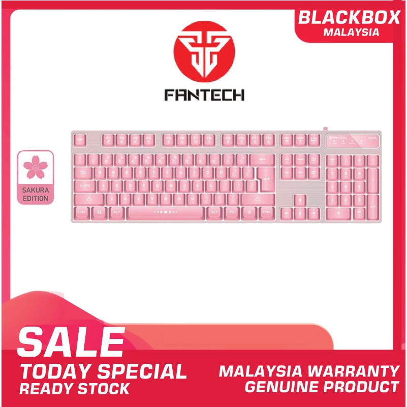 FANTECH Fighter II K613L คีย์บอร์ดเกม Professional Usb Gaming Backlit Keyboard 104-Key Wire Sakura ส