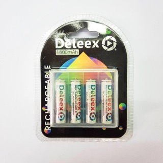 ถ่านชาร์จคุณภาพ Deleex AAA 1.2V Ni-MH 1แพค4ก้อน