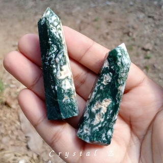 มอสอาเกต | Moss Agate Tower 🌳 #point 💚 🤍 ติดรอยดินตามธรรมชาติ