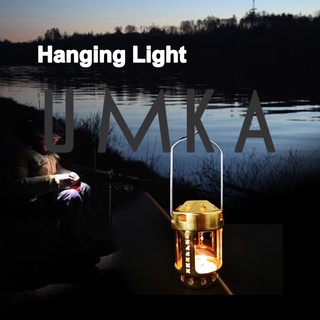 spemall Candle Lantern Mini Bright Aluminium Alloy Brass Night Fishing Hanging Candle Lamp for Outdoor Camping Angling