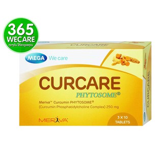 Maga we care Curcare Phytosome 250mg. 30Caps เมก้า เคอแคร์ ขมิ้นสกัด ช่วยล้างสารพิษในร่างกาย 365wecare