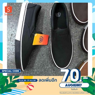 [ลด70.-ใช้โค้ด AUGIE887] รองเท้าผู้ชาย แบบสวม ภายนอกเป็นหนังกลับ สลิปออน slip on