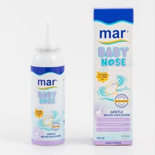 mar Baby Nose สเปรย์ล้างจมูก สำหรับทารกเด็กเล็ก 100mL มาร์ เบบี้โนส | น้ำทะเลธรรมชาติ อ่อนโยน ทำความสะอาดจมูก ขจัดน้ำมูก