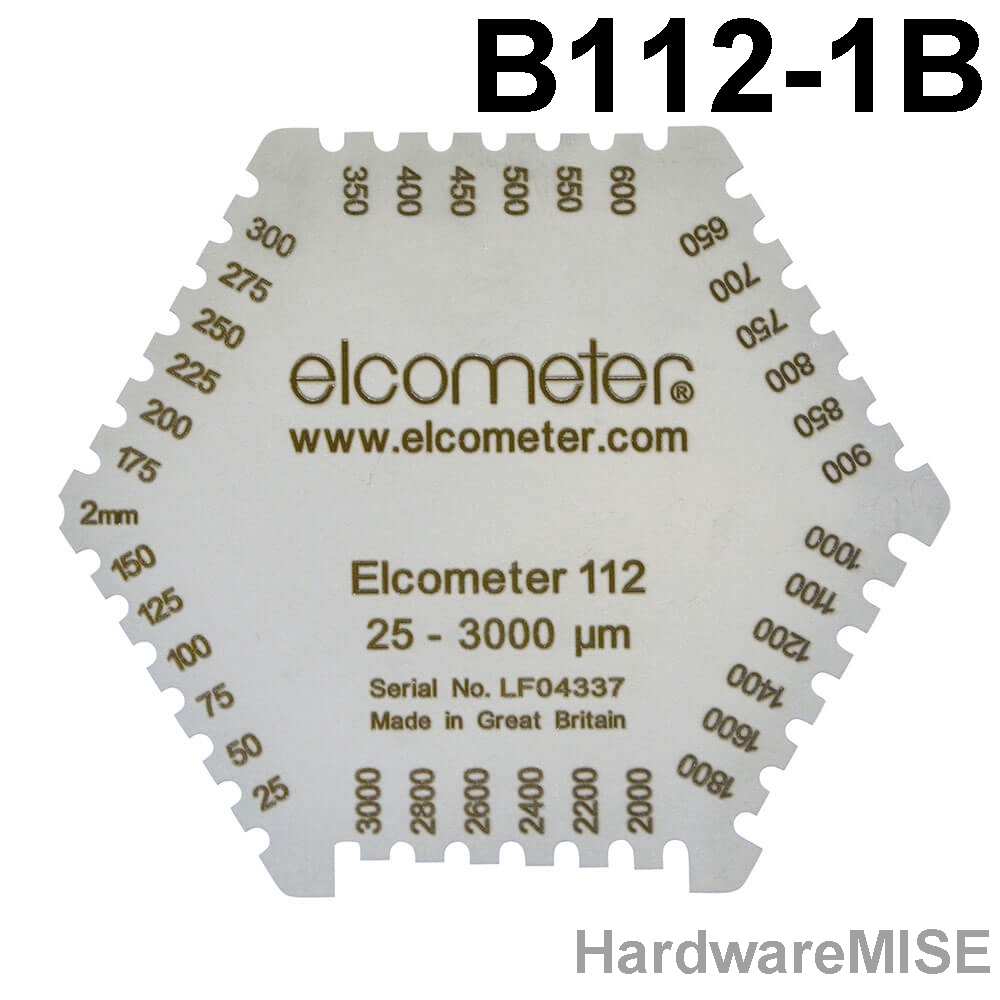 Elcometer 112 หวีฟิล์มเปียกหกเหลี่ยม B112-1B