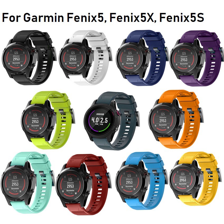 สายนาฬิกา  Garmin Fenix 7 , Fenix 7X , Fenix 7S , Garmin Fenix 6 / Fenix 6X สาย Fenix 6S Strap / Fenix 5plus / Forerunner 945 /Fenix 5X / 5X plus / Fenix 5S Silicone band Strap Garmin instinct, instinct 2, Garmin Forerunner 935,945
