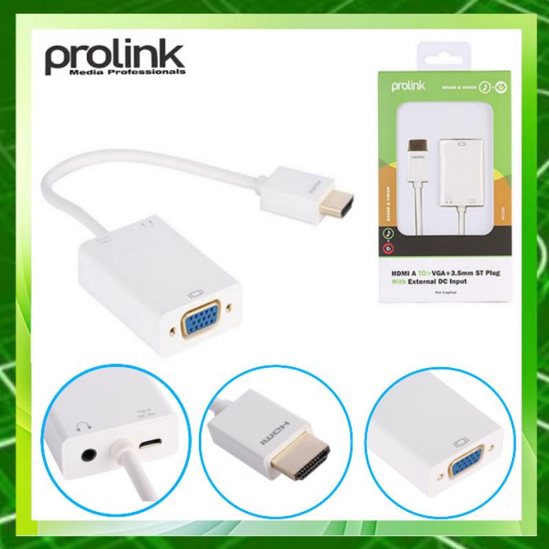 Prolink  HDMI A TO VGA + 3.5 mm Socket MP299A