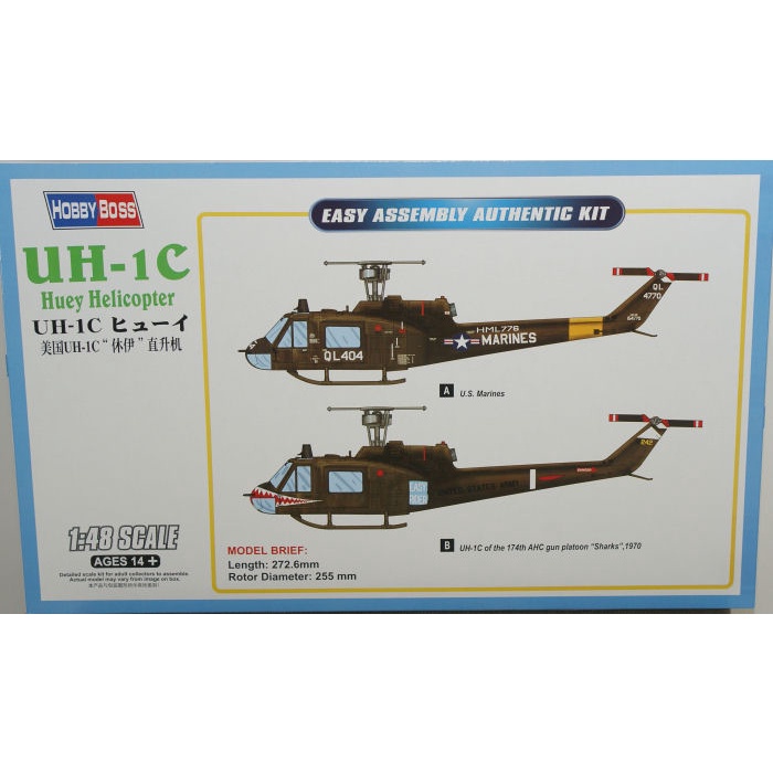 1/48 UH-C Huey US Helicopter, Hobbyboss #85803