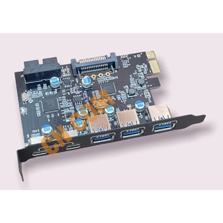 ULS 7พอร์ต USB3.0 PCI-e Expansion Card (3) ประเภท A (2) ประเภท C USB 3.0ภายใน20P สำหรับ Mac Pro Fresco Fl1100