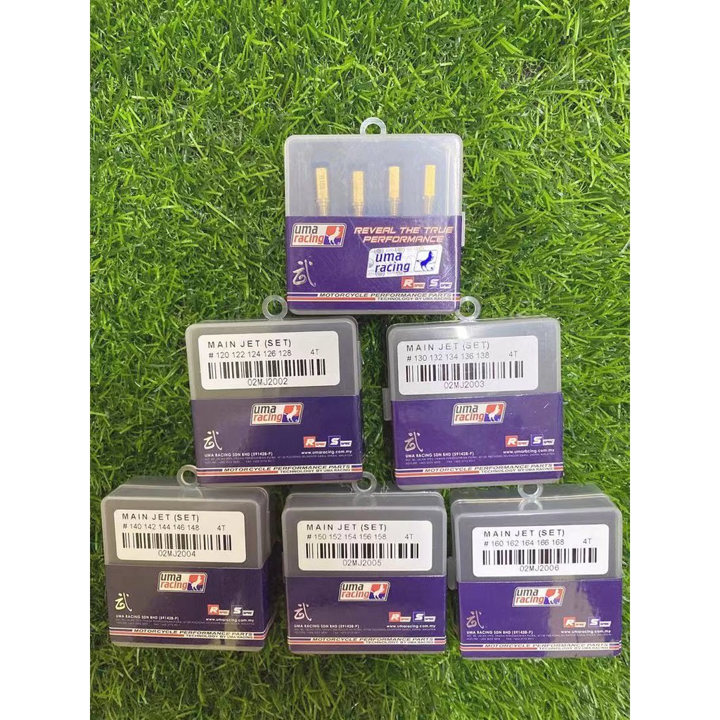 UMA MAIN JET PILOT JET SET (5 ชิ้น) แพ็คใหม่สําหรับ POWERJET PWK CARBURETOR 110-118 ถึง 160-168