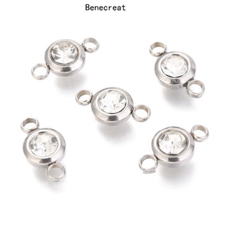 Benecreat ตัวเชื่อมต่อ สเตนเลส 304 ทรงกลมแบน 12x6.5x4 มม. รู 2 มม. 50 ชิ้น