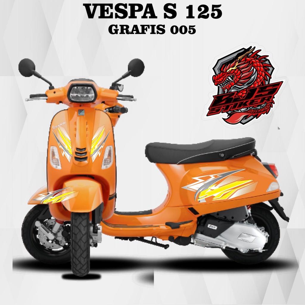 / สติ๊กเกอร์ VESPA / VESPA STRIPING / สติ๊กเกอร์ VESPA TRANSPARENT / VESPA LIST Vespa S 125 กราฟิก 0