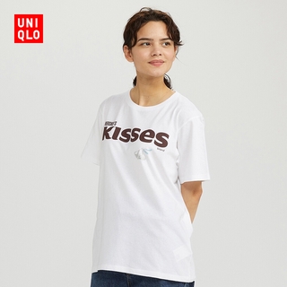 38wL /Uniqlo เสื้อยืดแขนสั้นพิมพ์ลายสําหรับผู้หญิง ( Ut ) 428000 Uniqlo!