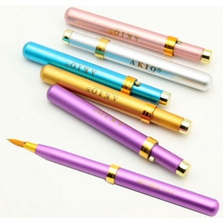 Beauty Tool Compact Portable AKIO Metal Shell Retractable Lip Brush แปรงแต่งหน้าเริ่มต้นลิปมาส์กแปรง