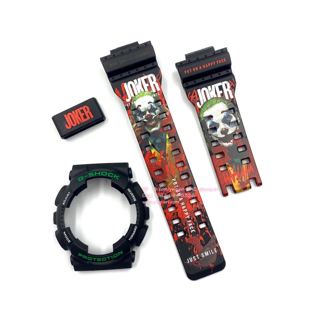 กรอบสาย G-SHOCK แท้✅ สีดำด้าน สกรีนลาย Joker ใส่ได้กับกรุ่น GA-100 ,GA-110 ,GA-120 ,GAX-100 ,GD-100 