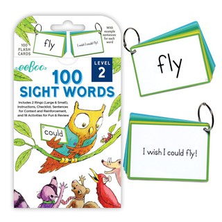 eeBoo 100 Sight Words Level 2 - บัตรคำศัพท์ในชีวิตประจำวัน 2