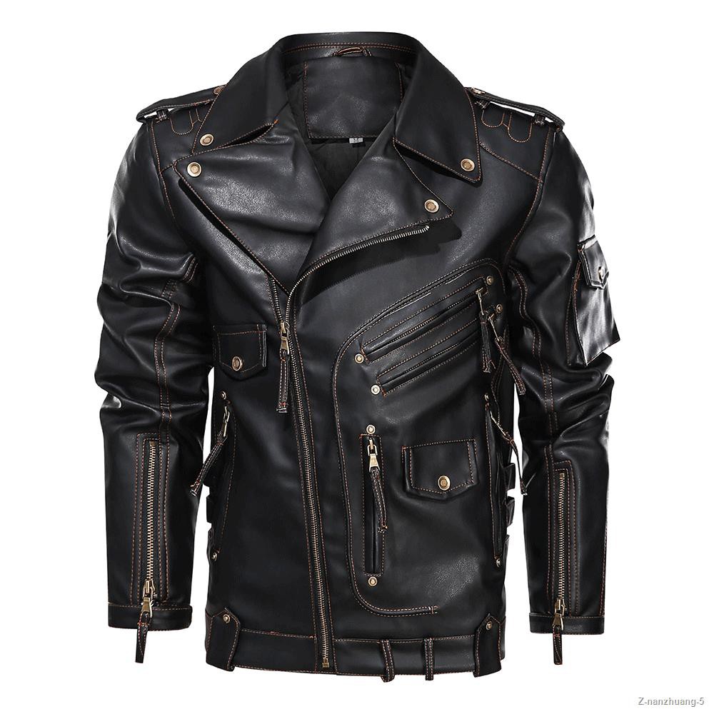 pu leather jacket for men