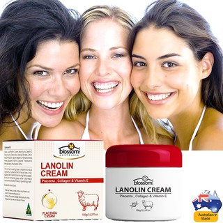 Blossom Australia Lanolin Cream Placenta Collagen&amp;Vitamin E 100g ผลิตภัณฑ์บำรุงผิวหน้าประสิทธิภาพสูงจากออสเตรเลีย