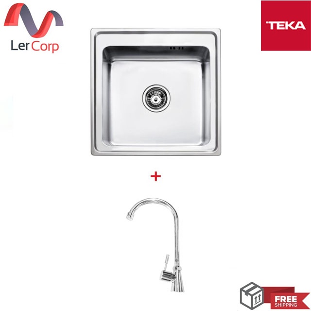(TEKA) ซิงค์ล้างจาน 1 หลุม รุ่น NOVA 1B + ก็อกน้ำเย็น รุ่น Z14