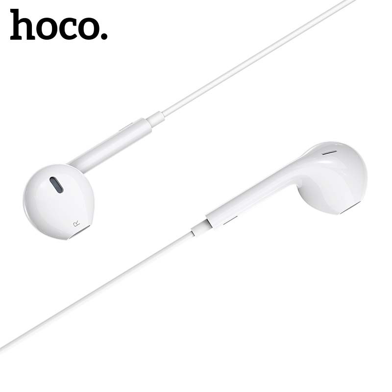 HOCO หูฟัง เสียบสายต่อบลูทูธ BT5.0 หูฟังมีไมค์ในตัว แบบ in-ear รับสายได้ คุยสายได้ มี 2 สี ขาว และ ดำ หูฟังบลูทูธ hc3