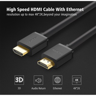 Ugreen (HD104)HDMI Cable 4K*2K HDMI 2.0(ยาว50cm./1m./1.5m/2m./3m./5m/8m/10m)