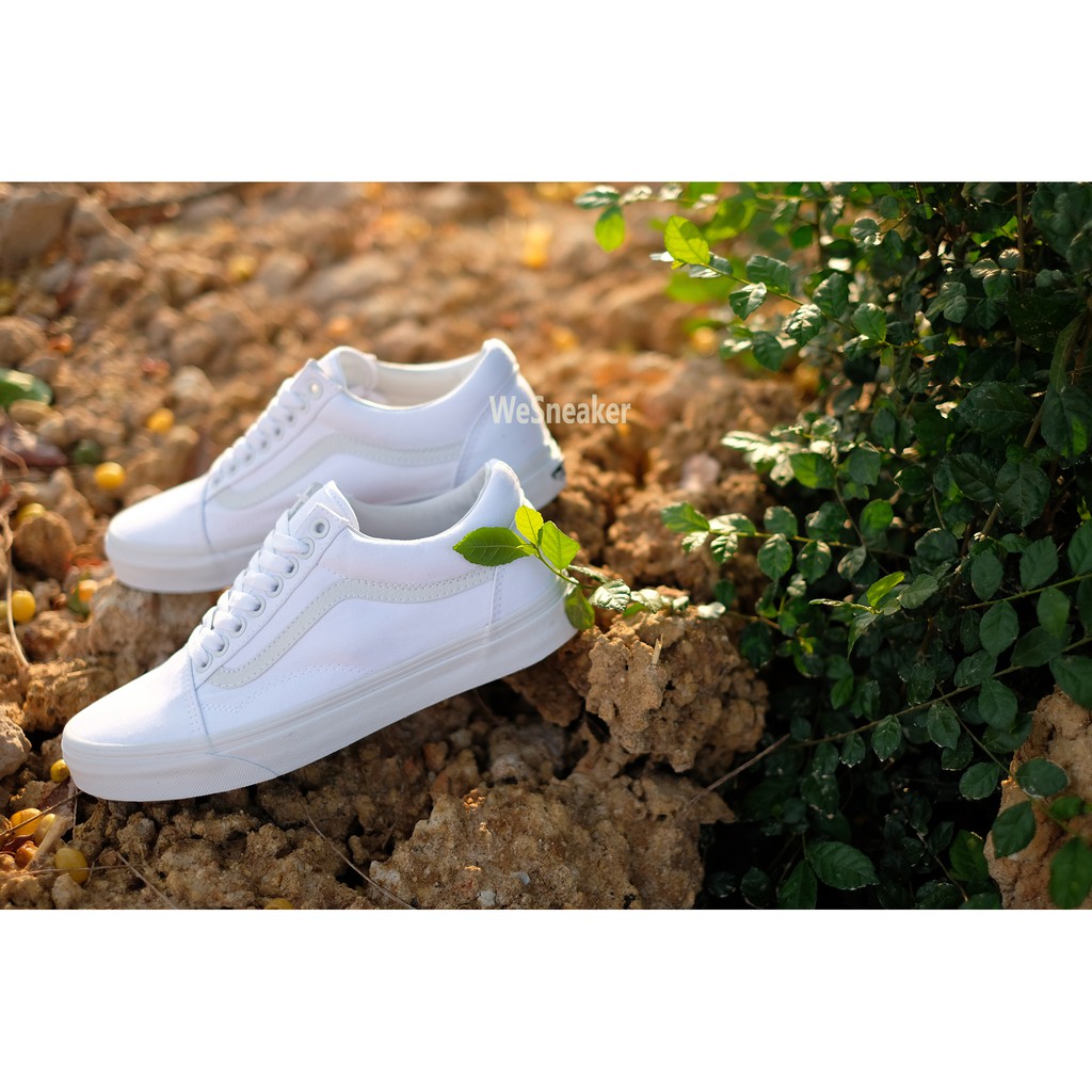 VANS Old Skool (Canvas) - True White รองเท้า VANS การันตีของแท้ 100% by WeSneaker VANS Thailand Authorized Dealer