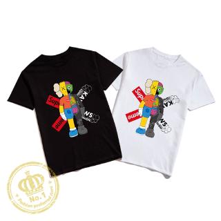 เสื้อยืดอินเทรนด์ผู้ชายอินเทรนด์ผู้หญิงuniqlo x kaws uniqolo ut เสื้อยืดลําลองสําหรับ unisex แขนยาวS-3XL